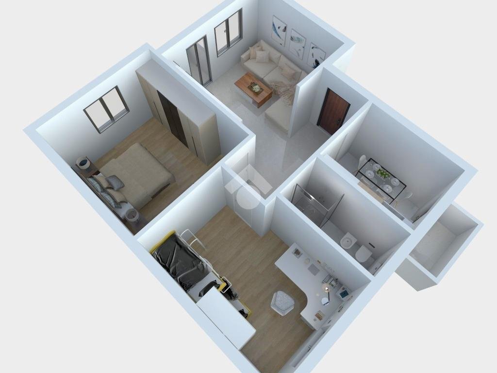 Three-room apartment Viale papa giovanni ventitreesimo, Sedriano - floor plans 1