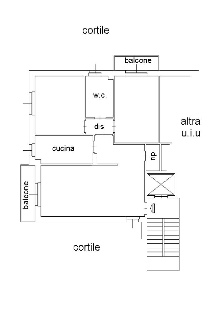 Three-room apartment Via Bruno Buozzi, Cormano - floor plans 1