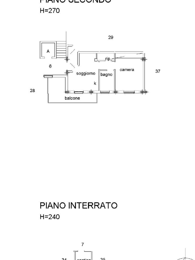 Two-room apartment Via ernesto guala, Tortona - floor plans 1