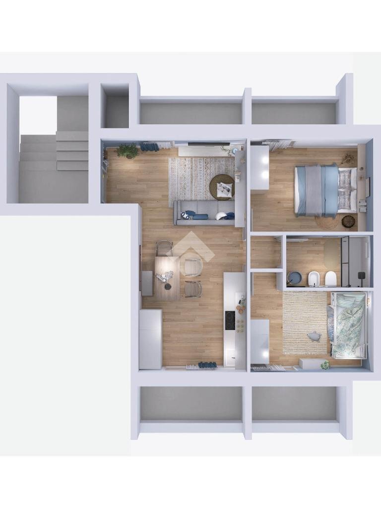 Three-room apartment Viale Nicoloso da Recco, Cesenatico - floor plans 1