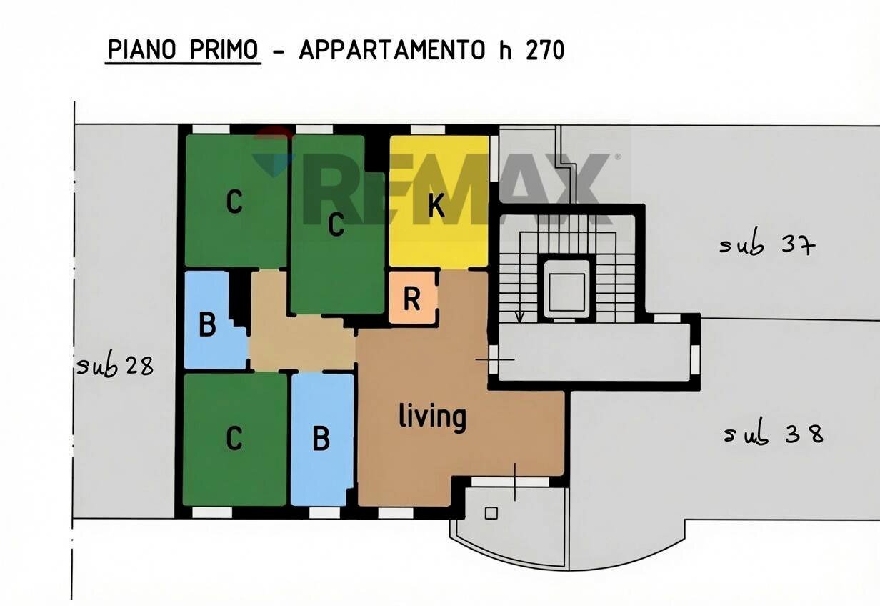 Pianta 2D - Quadrilocale Piazza Pasolini
 
10, Pessano con Bornago - planimetria 1