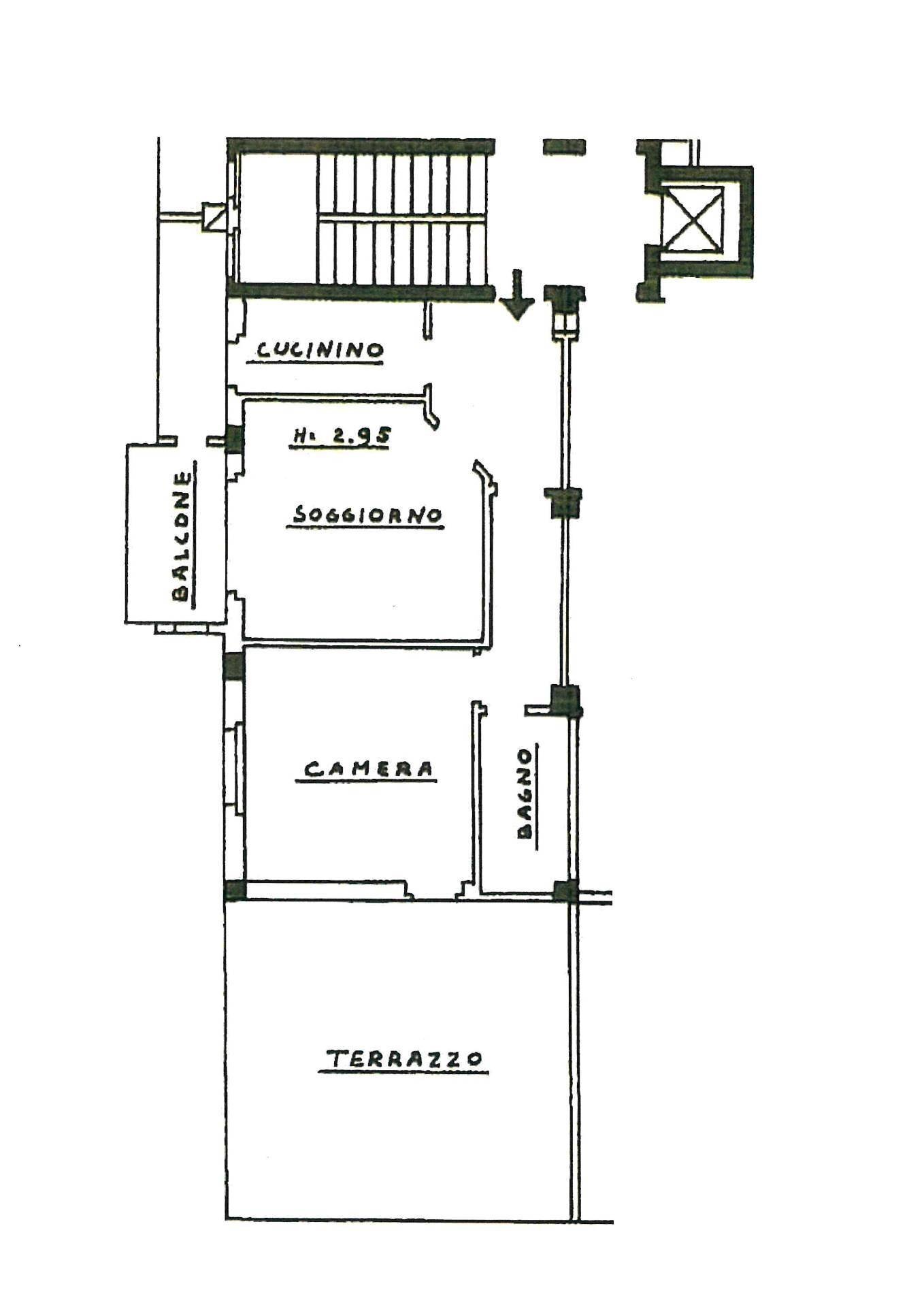 Foto 1 - Appartamento Via Moncalvo
 
80, Milano - planimetria 1
