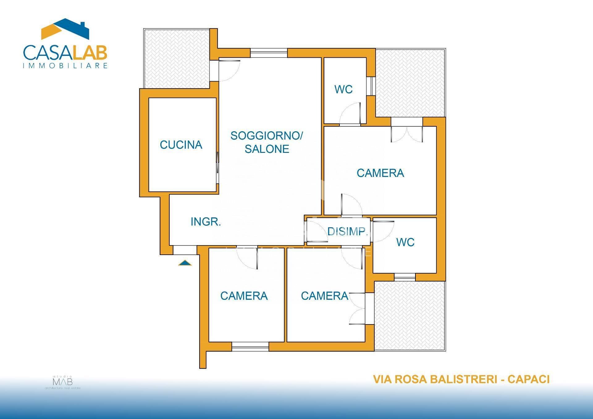 Foto 2 - Four-room apartment Via Rosa Balistreri
 
4, Capaci - floor plans 1
