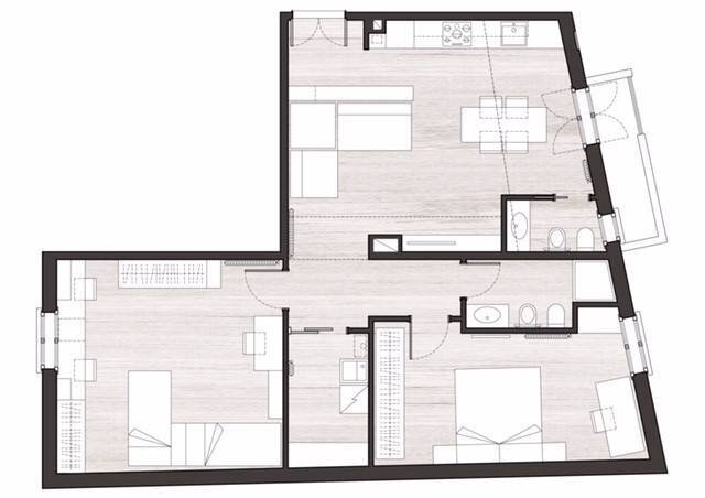 Trilocale Bologna (zona Colli) - planimetria 1