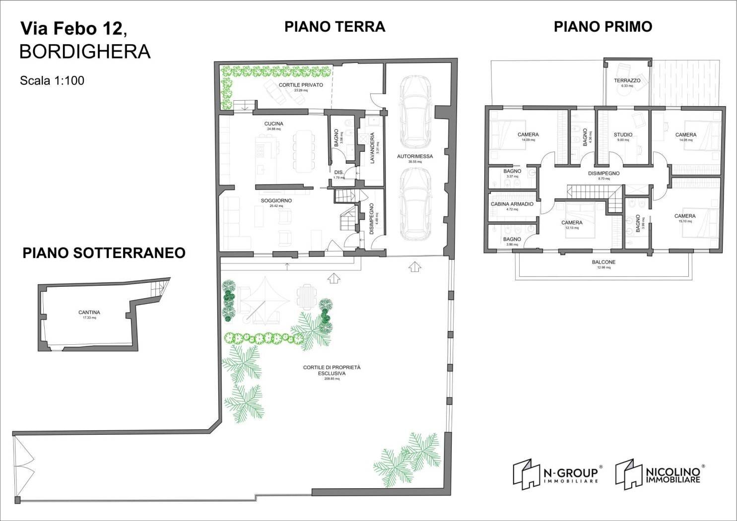 Villa via Febo, 12, Bordighera - planimetria 1
