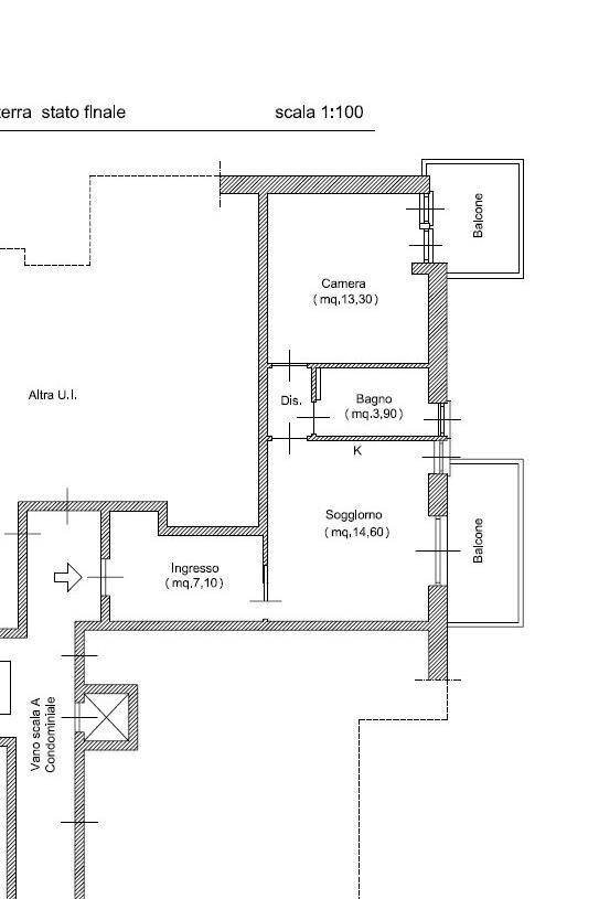 Bilocale viale San Francesco, 6, Bardonecchia - planimetria 1