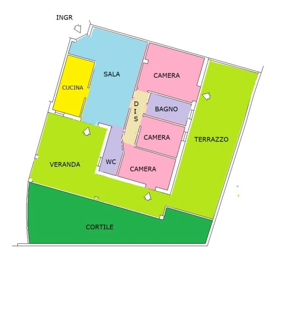 Apartment via Roma, 4, Sennori - floor plans 1