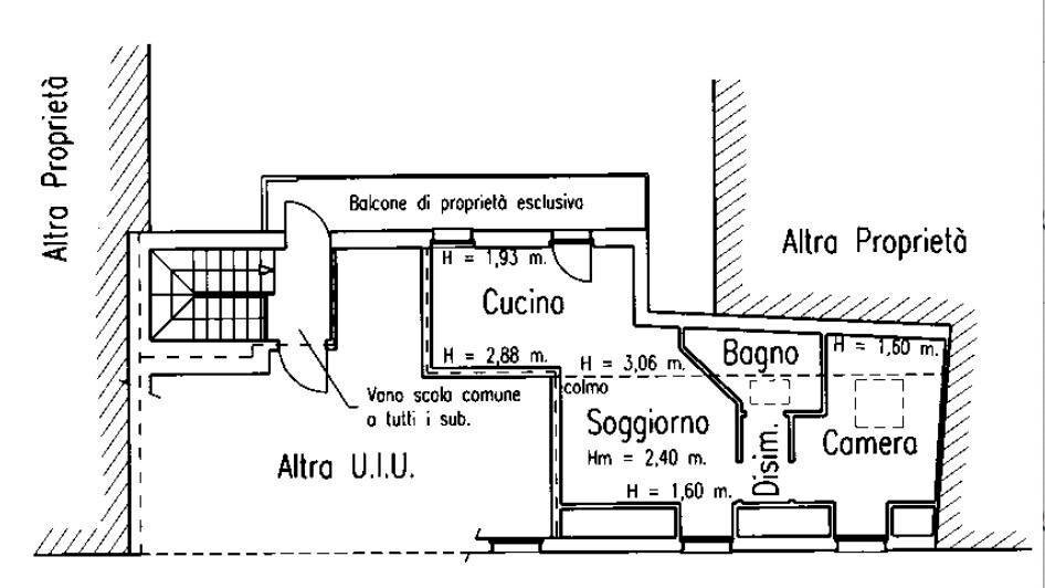 Bilocale via Brunelli Maioni, 3, Borgomanero - planimetria 1