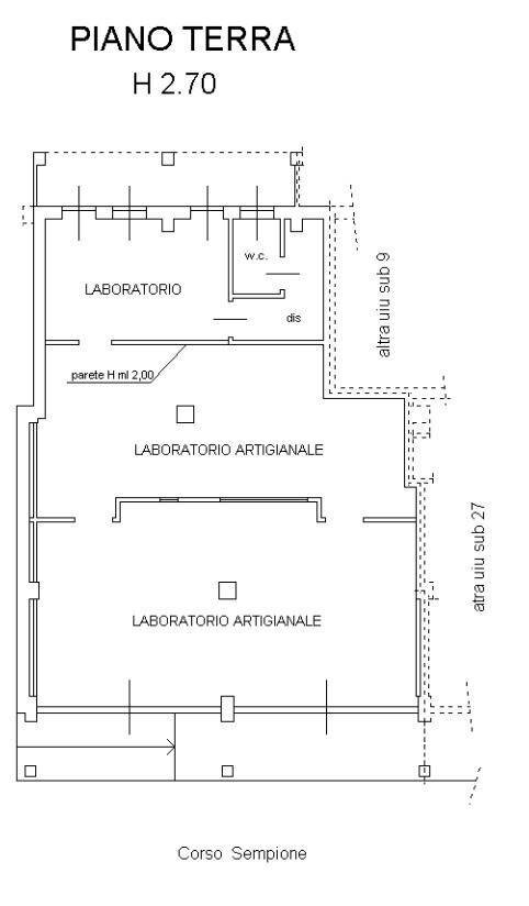 Negozio corso sempione 9, Borgomanero - planimetria 1