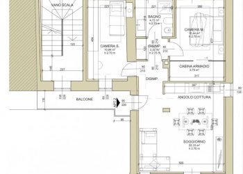 Planimetria - Three-room apartment via alessandro manzoni 17, Borgomanero - photo 8