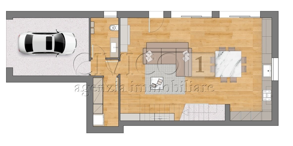 PIANO TERRA - Porzione di casa Via Almagia R., Padova - planimetria 1