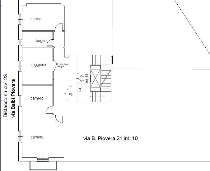 1 - Apartment at auction Via Giacomo Balbi Piovera 21/11, Genova (neighborhood Sampierdarena) - floor plans 1