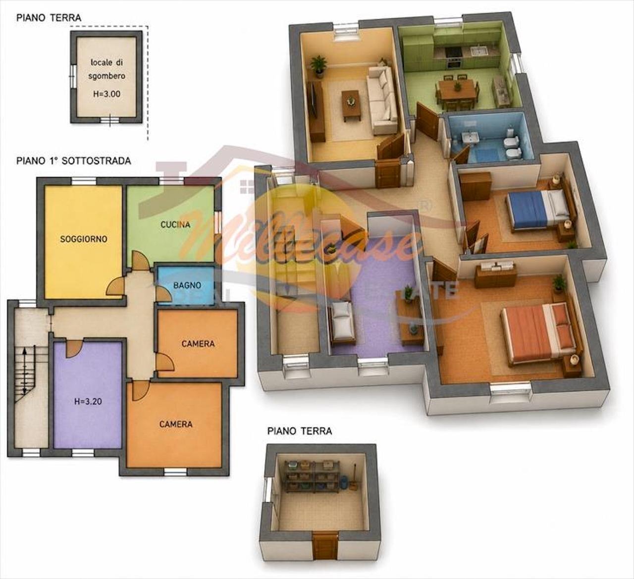 planimetria 1 - Villa Viale Edoardo Garrone, Melilli - floor plans 1