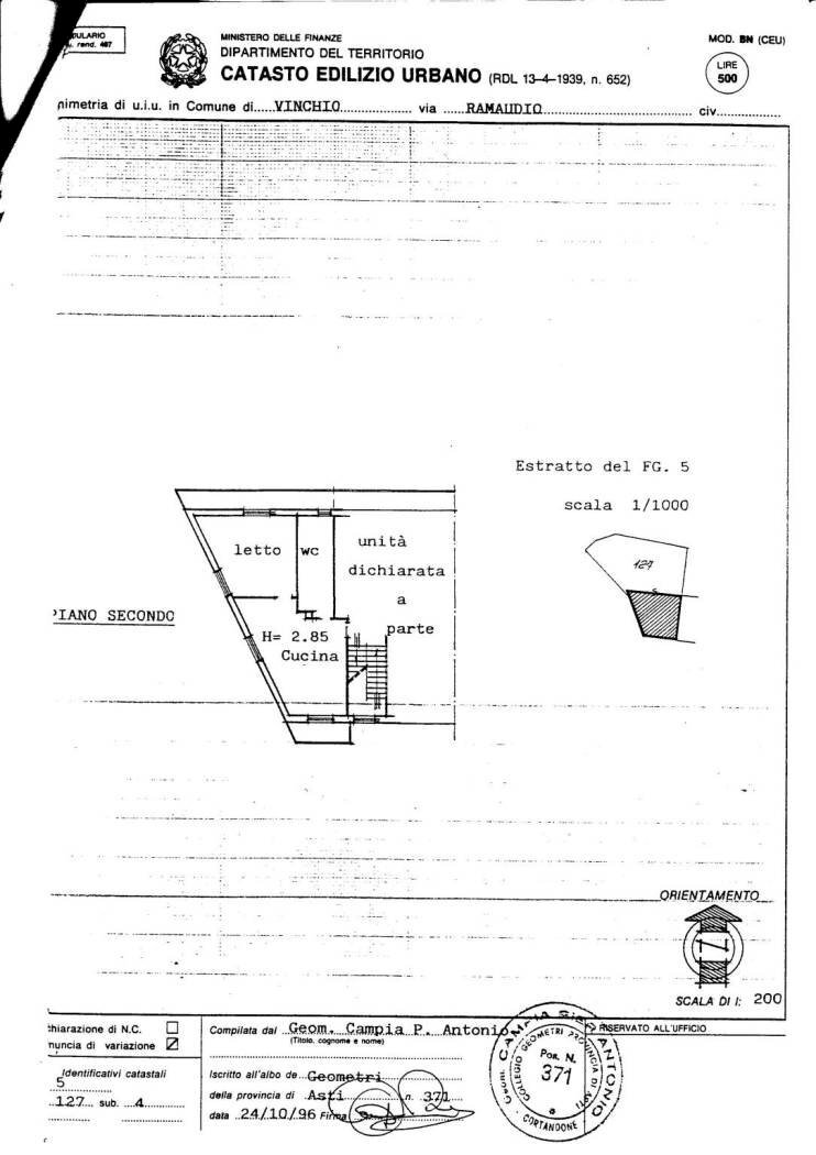 Stable - Palace Via Ramaudio 6, Vinchio - floor plans 1