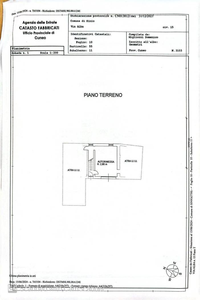 Stabile - Palazzo Via Alba, Sinio - planimetria 1