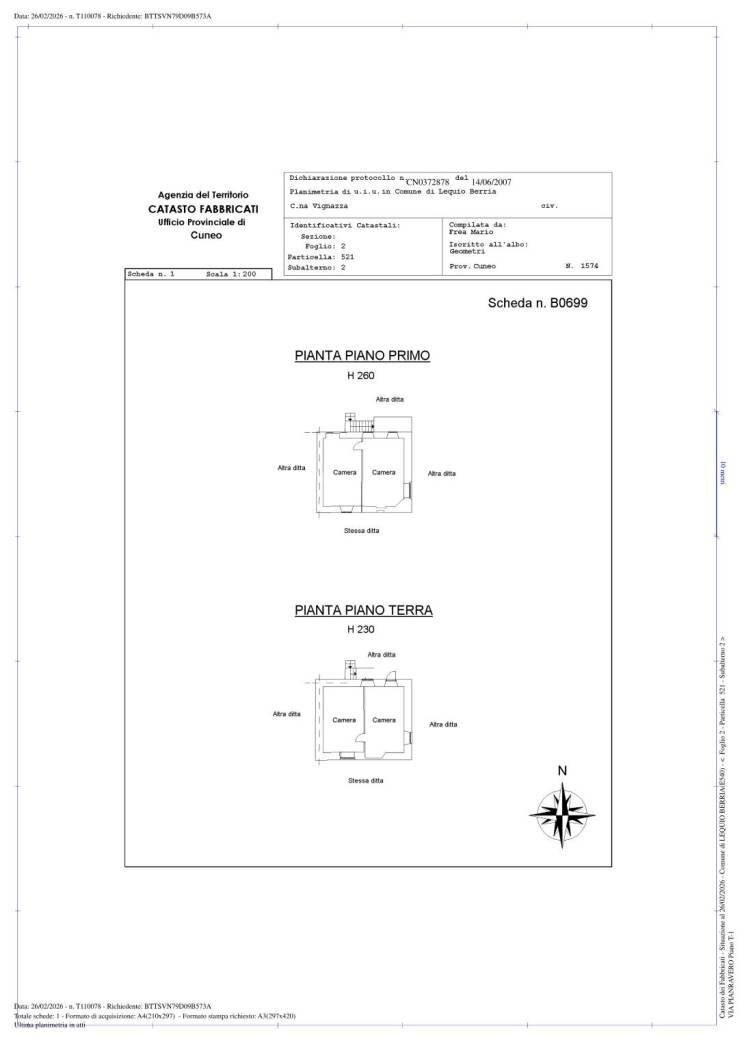Rustic LEQUIO BERRIA, Alba - floor plans 1