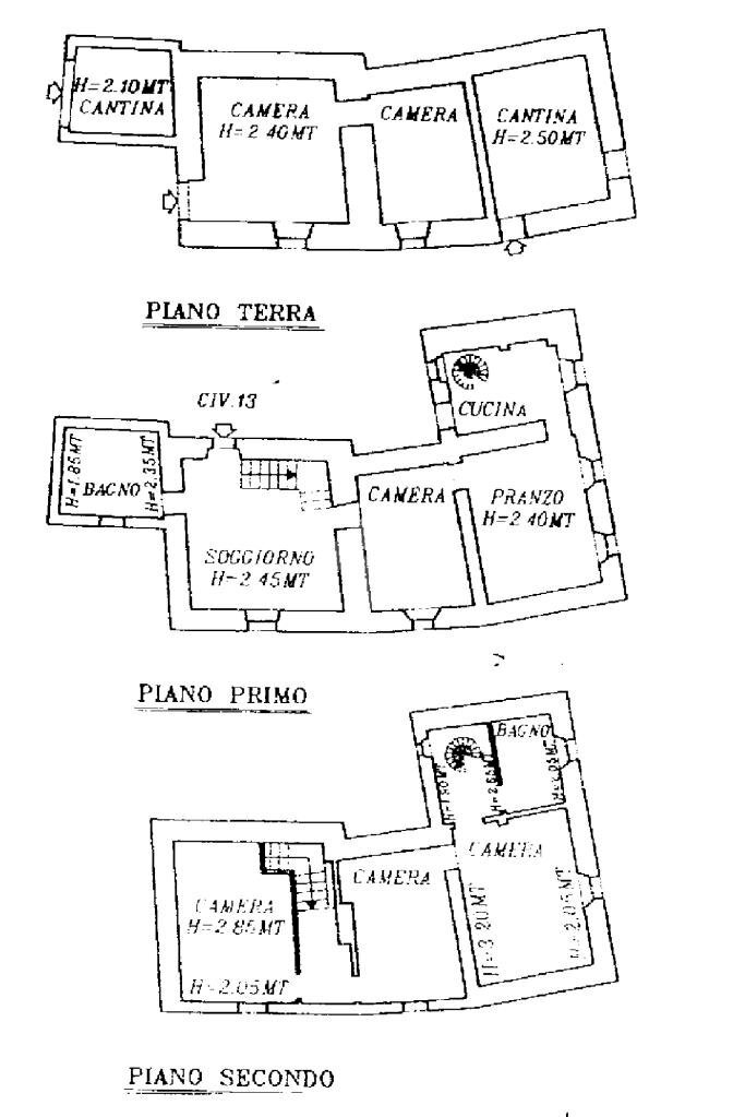 Independent house Via Ca' Ferrari, Castel d'Aiano - floor plans 1