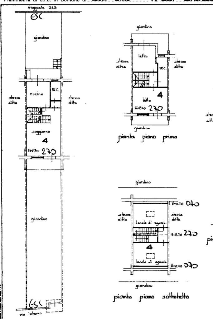 Villa a Schiera Via musine', San Gillio - planimetria 1