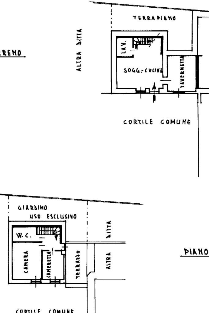 Semi-detached house Via roma, Rivoli - floor plans 1