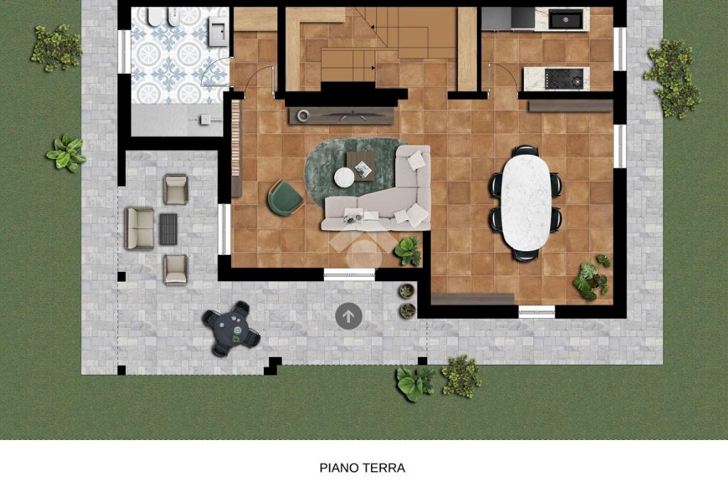 Casa semi indipendente via Primaria, Castello d'Argile - planimetria 1