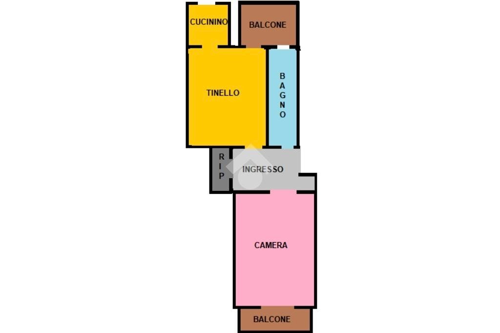 Bilocale Via Bollengo, Torino (zona Rebaudengo) - planimetria 1
