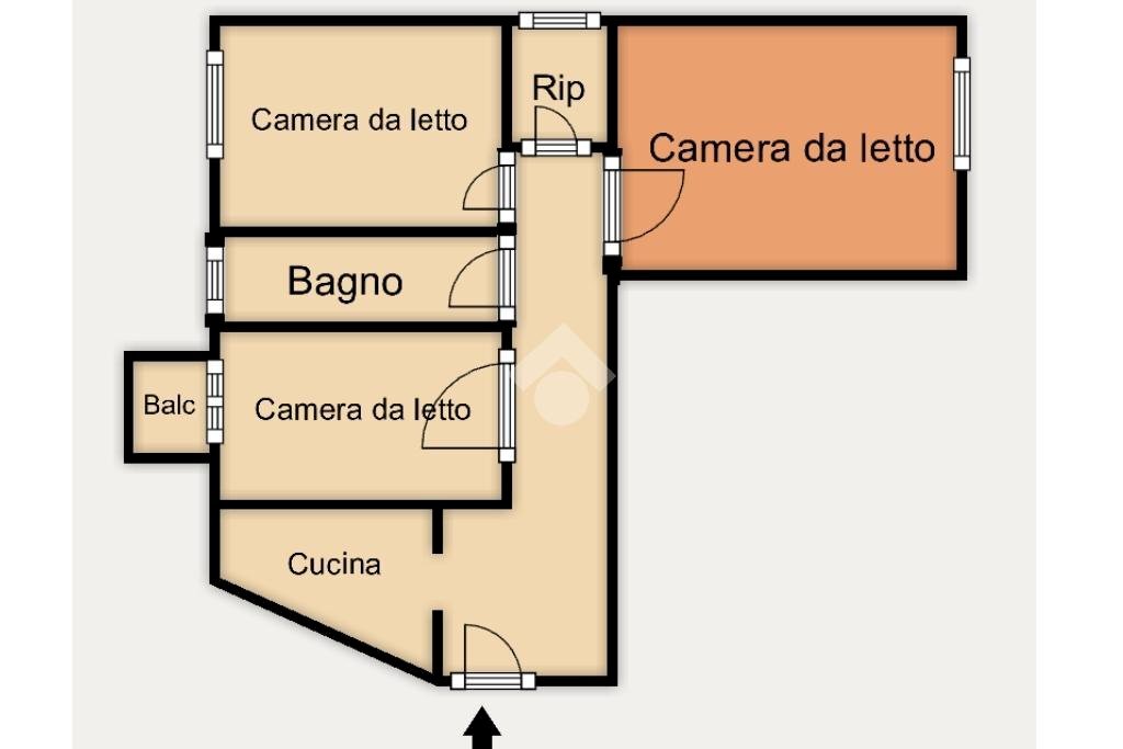 Three-room apartment Via Giovanni Antonio Amadeo, Milano (neighborhood Città Studi) - floor plans 1