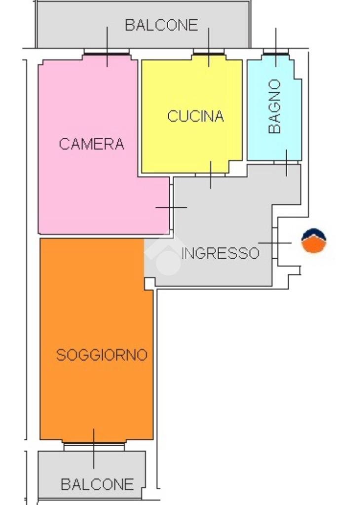 Bilocale via Palmanova, Milano - planimetria 1