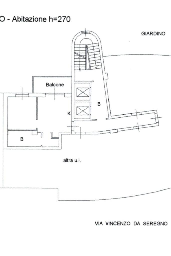 Bilocale Milano, Milano (zona Affori) - planimetria 1