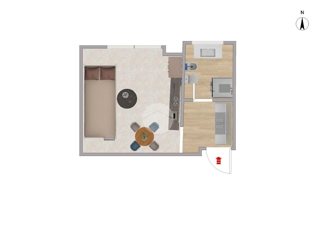 Monolocale Piazza Napoli, Milano (zona Giambellino) - planimetria 1