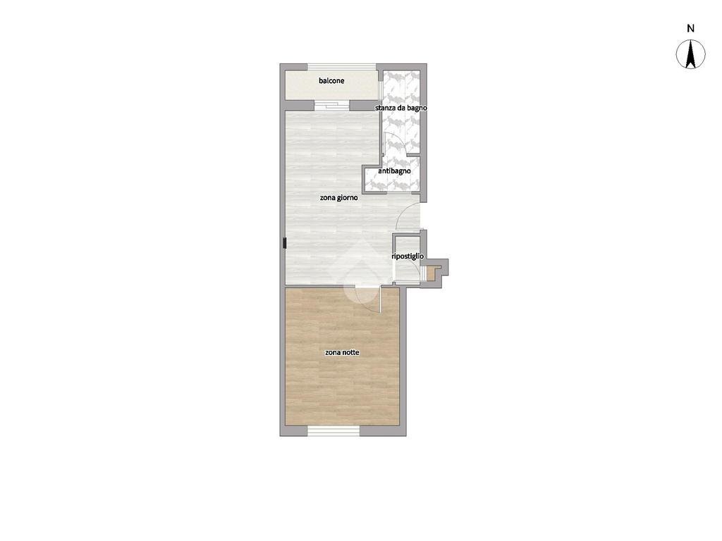 Bilocale Via Mombarcaro, Torino (zona Santa Rita) - planimetria 1