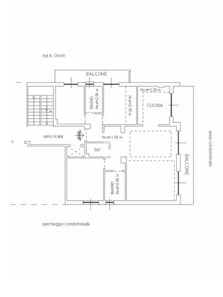 Apartment Via Angelo Orsini, Genova (neighborhood Sturla) - floor plans 1