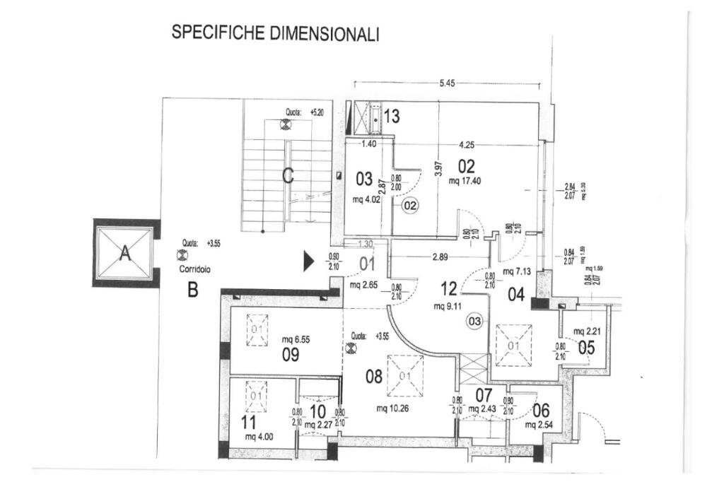 Office Via Silvano Balboni, Ferrara - floor plans 1