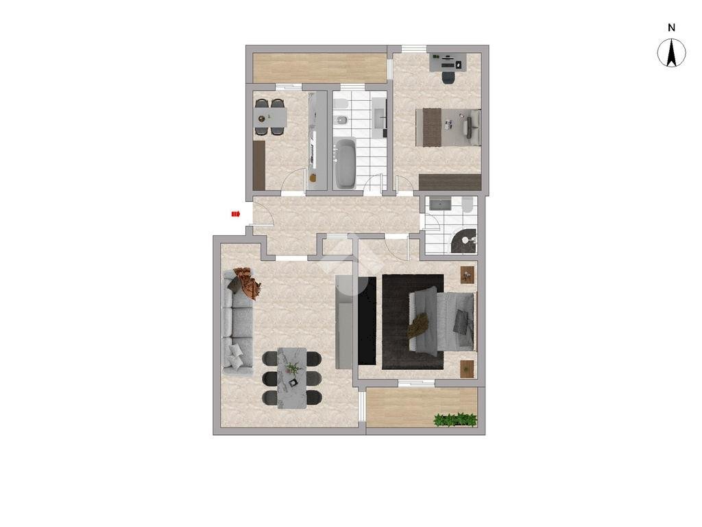 Trilocale Via Boccaccio, Cologno Monzese - planimetria 1