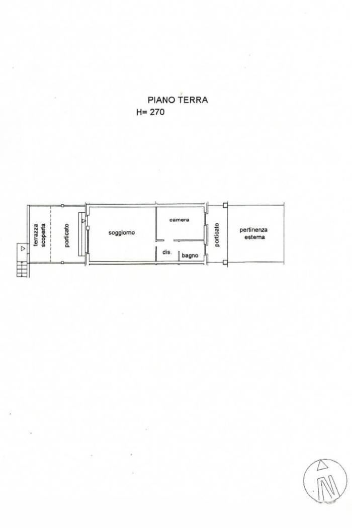 Two-room apartment strada Provinciale Momperone Cecima, Momperone - floor plans 1