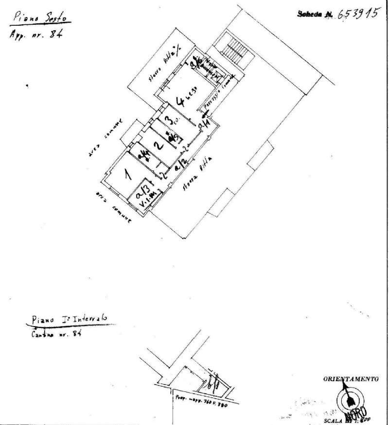 appartamento in vendita milano via cololonna sesto - Appartamento via vittoria Colonna, Milano - planimetria 1