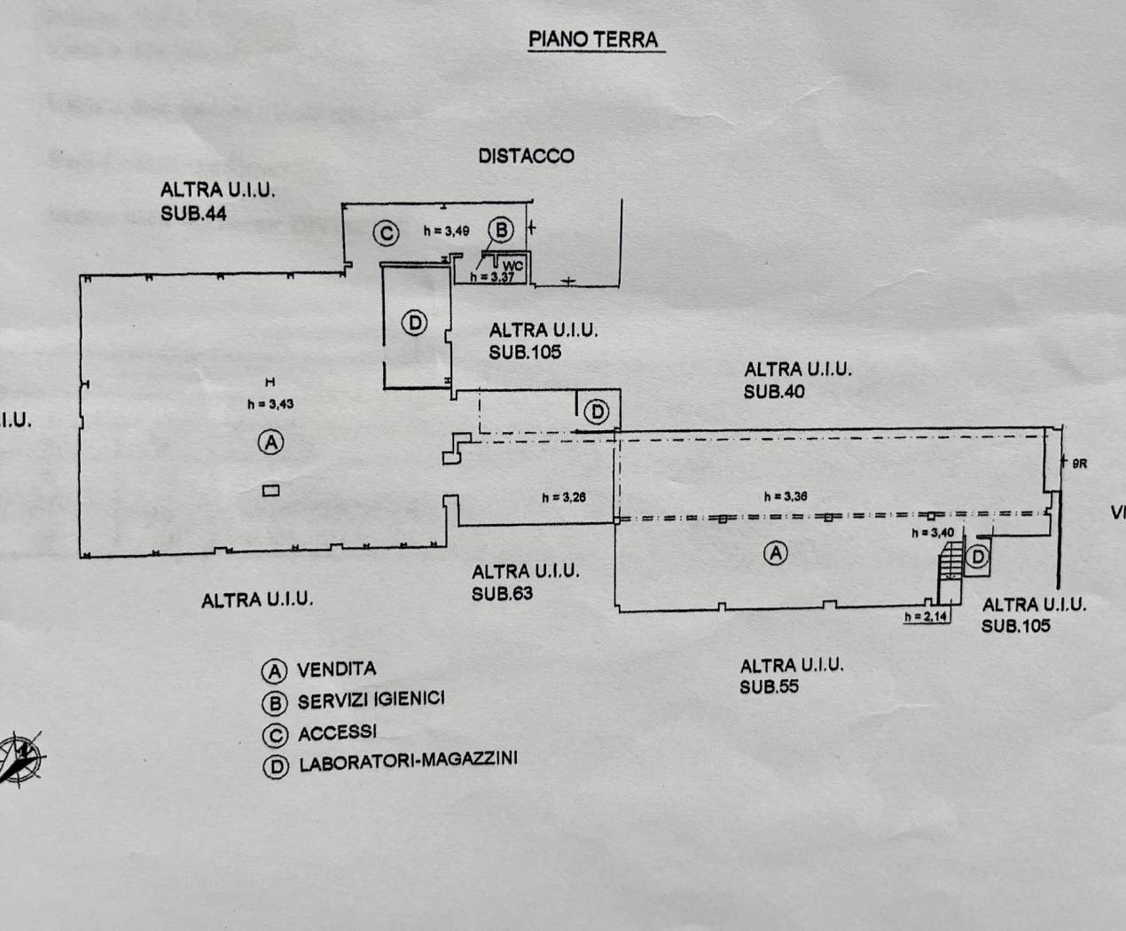 Negozio via dei Costo, Genova (zona Sestri Ponente) - planimetria 1