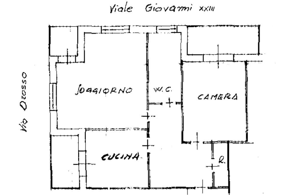 Trilocale Viale Papa Giovanni XXIII, Beinasco - planimetria 1