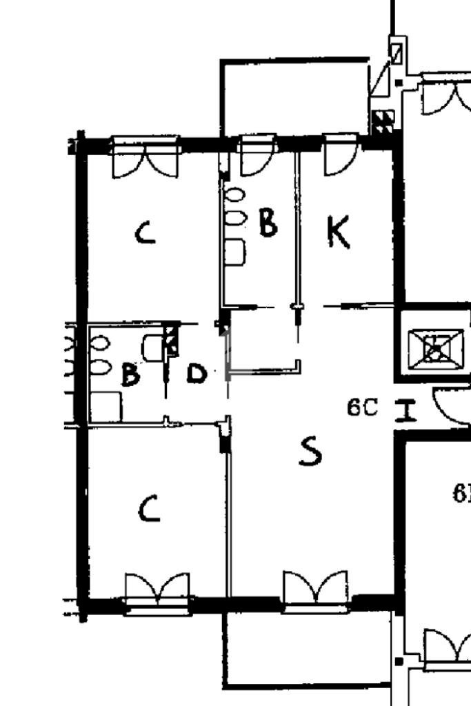 Four-room apartment Via della Conceria, Trofarello - floor plans 1