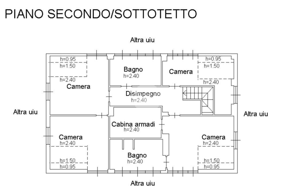 Mansarda Appartamento In Trifamiliare Via Chiaberge, Val della Torre - planimetria 1
