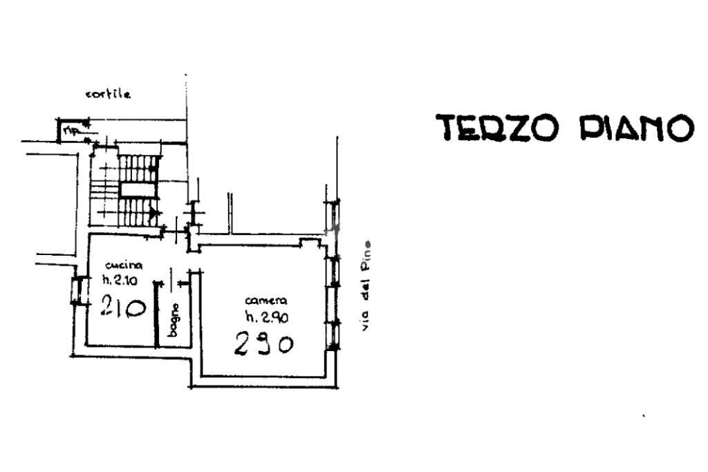 Two-room apartment Via del Pino, Pinerolo - floor plans 1