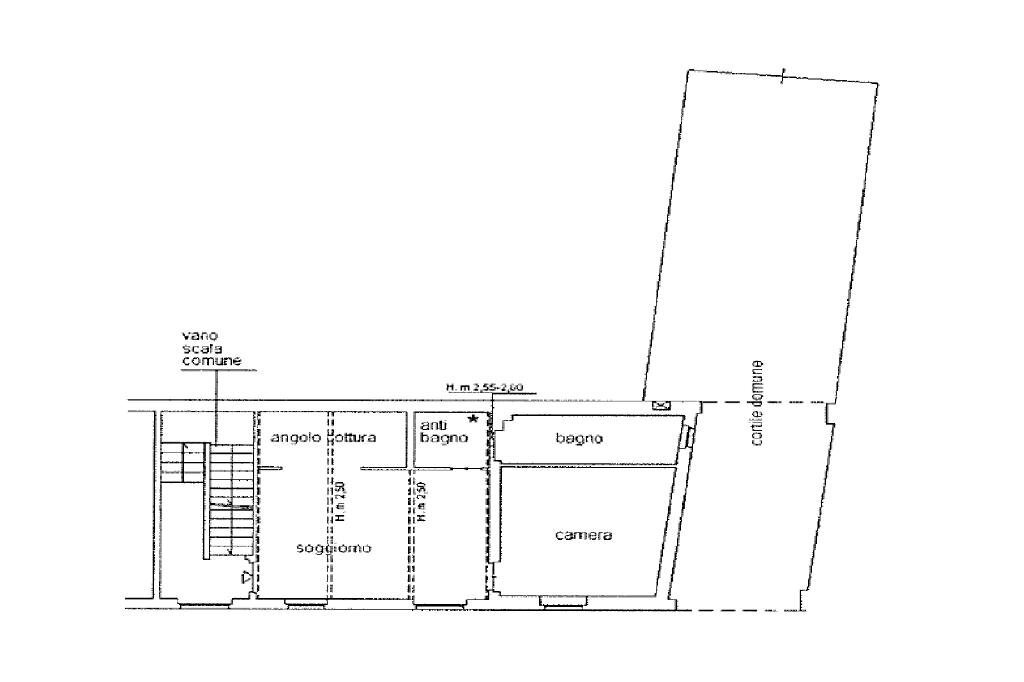 Two-room apartment Piazza Beria, Moncalieri - floor plans 1