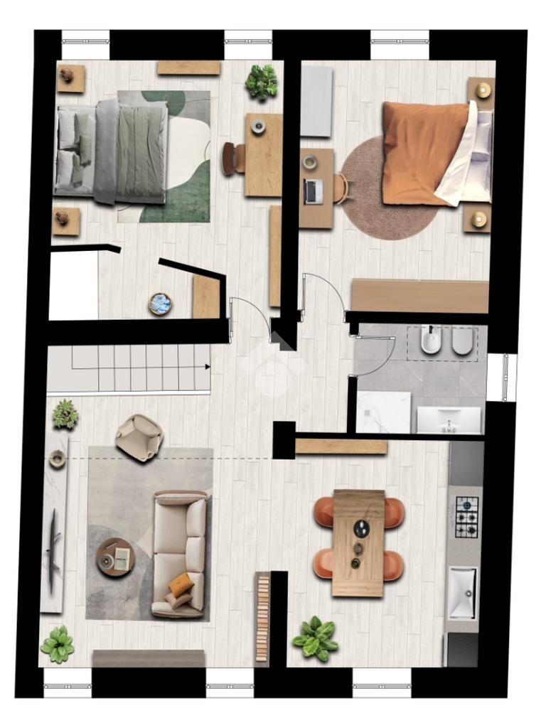 Rustic Via Correggio, Cento - floor plans 1
