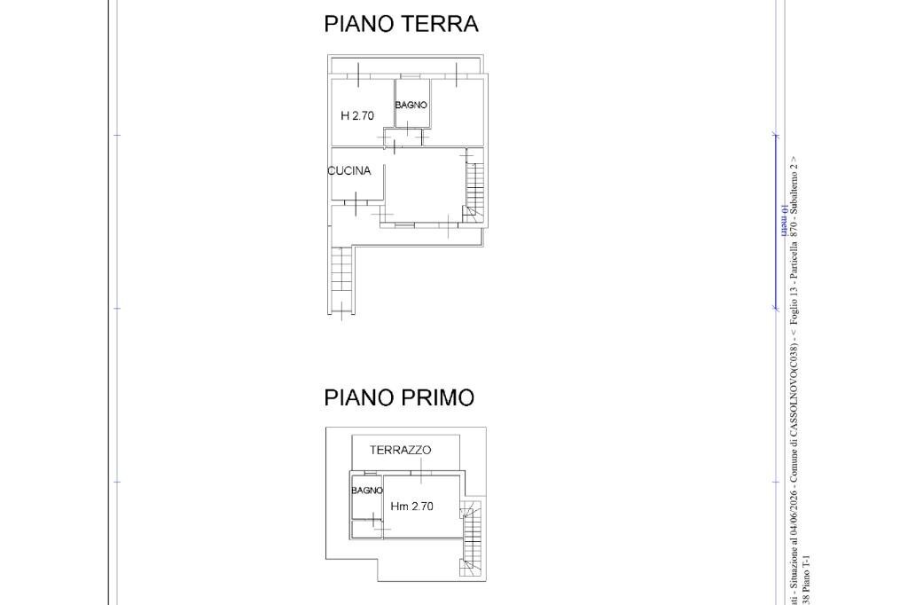 Semi-detached house Via Tornura, Cassolnovo - floor plans 1