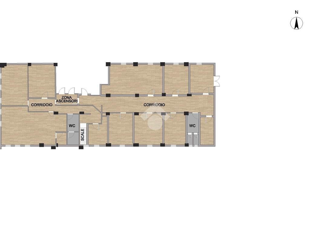 Ufficio via Inverigo, Milano - planimetria 1