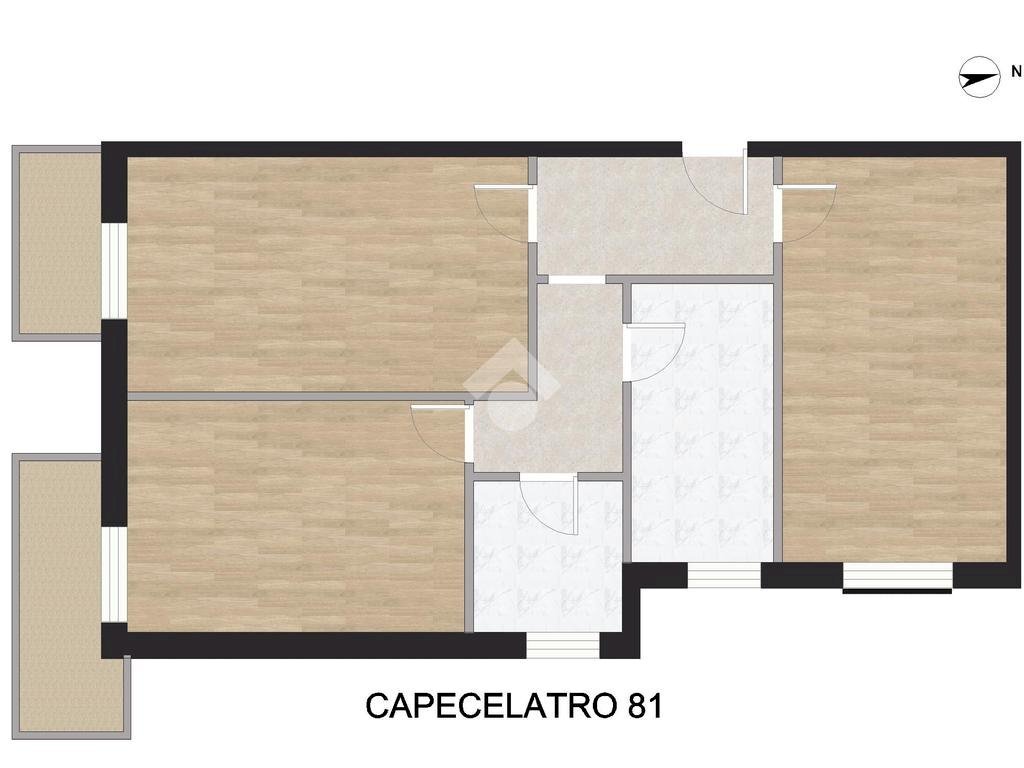 Trilocale Via Alfonso Capecelatro, Milano (zona San Siro) - planimetria 1