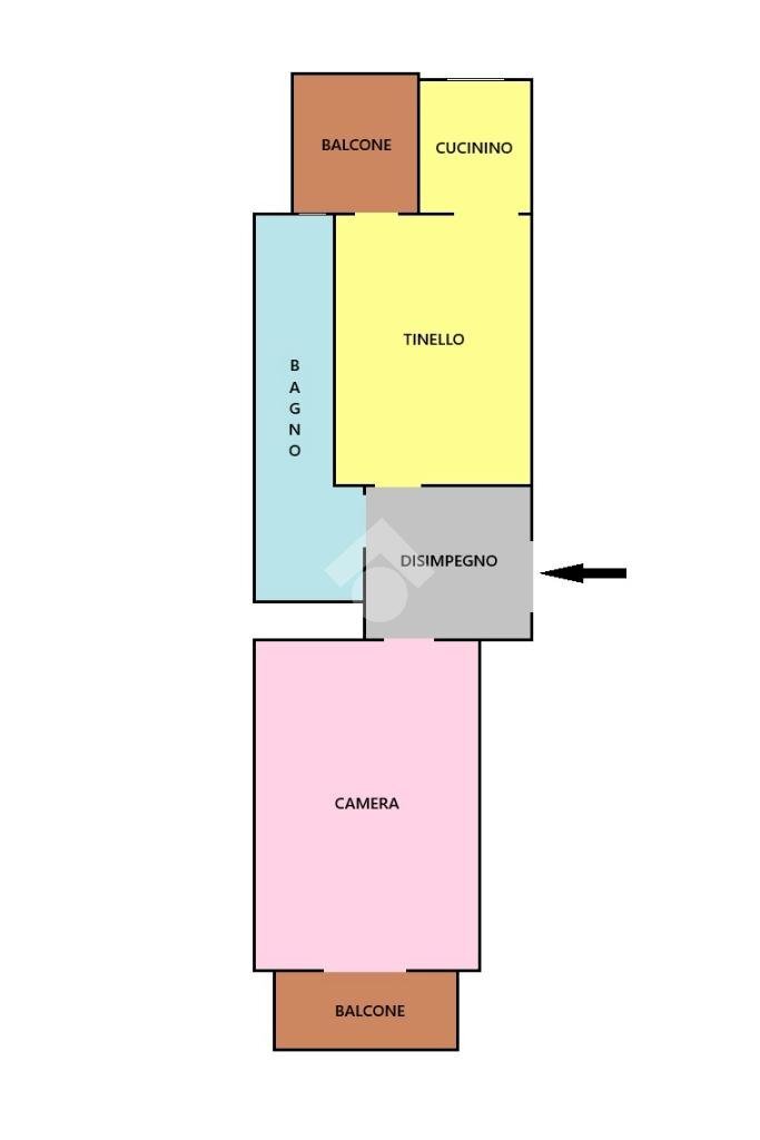 Bilocale Via Luigi Salvatore Cherubini, Torino (zona Barriera Milano) - planimetria 1