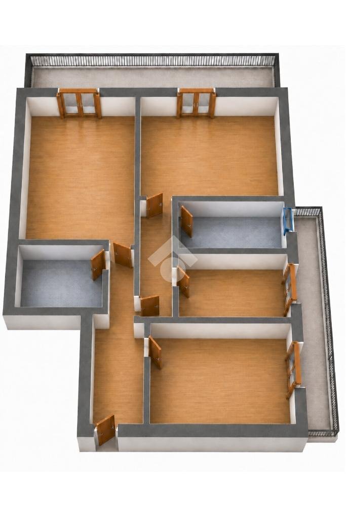 Three-room apartment Via Quarantola, Forlì - floor plans 1