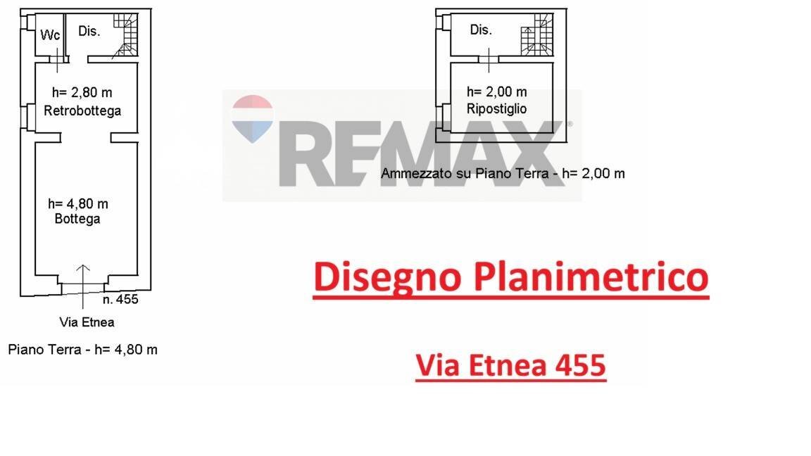 Pianta 2D - Locale Commerciale via Etnea
 
455, Catania - planimetria 1
