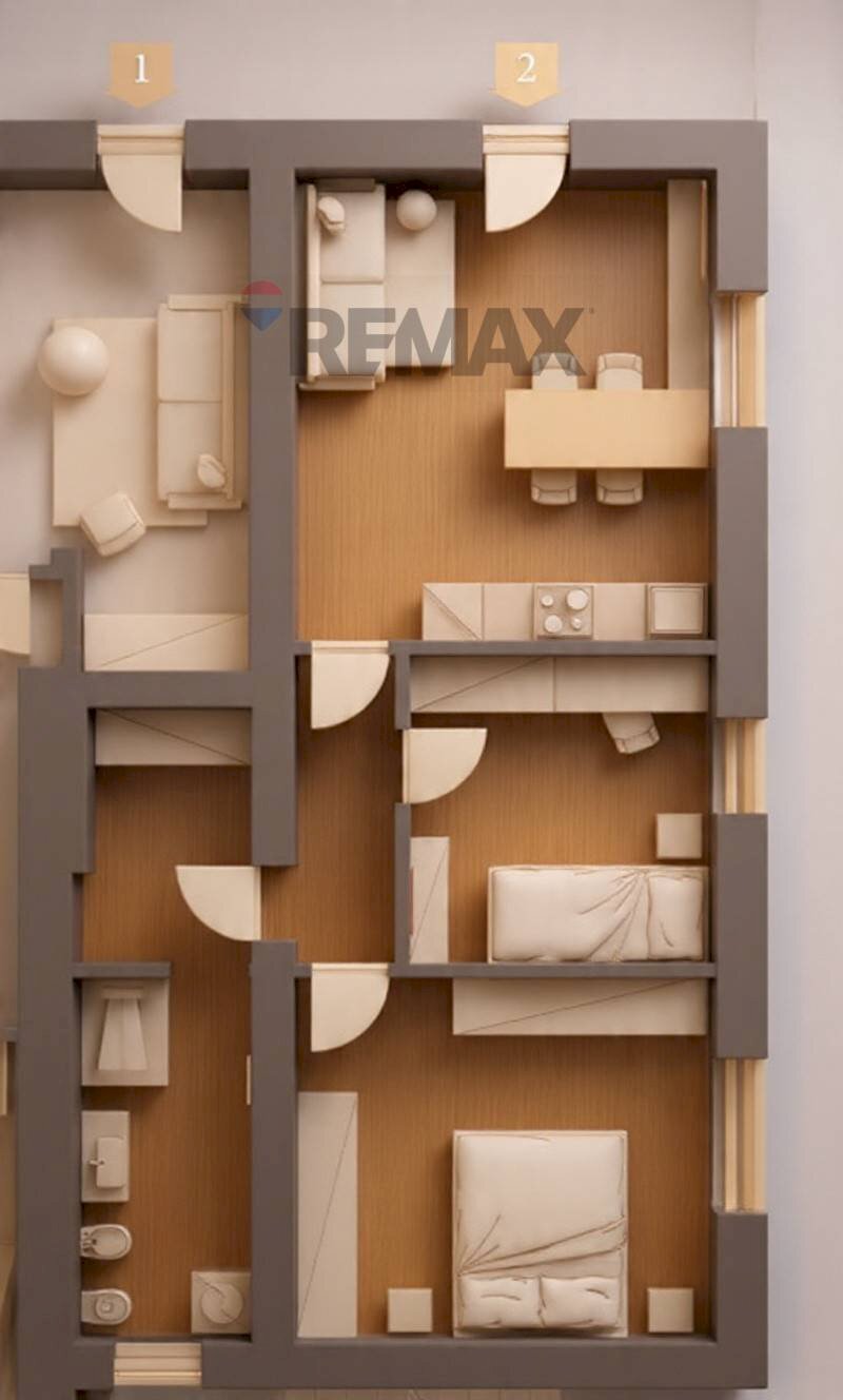 Pianta 3D - Trilocale Beato angelo Macrini
 
68, Ceresara - planimetria 1