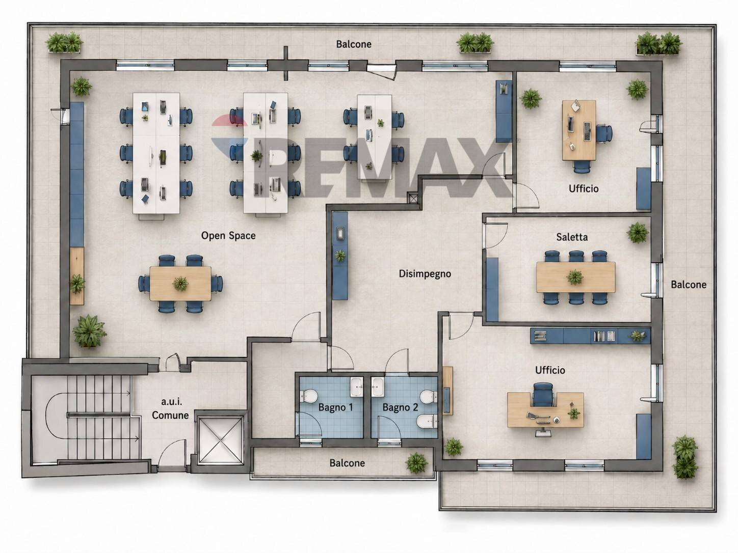 Pianta 3D REALIZZABILE - Ufficio Via Provinciale
 
13/15, Lallio - planimetria 1